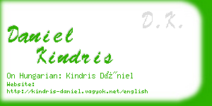 daniel kindris business card